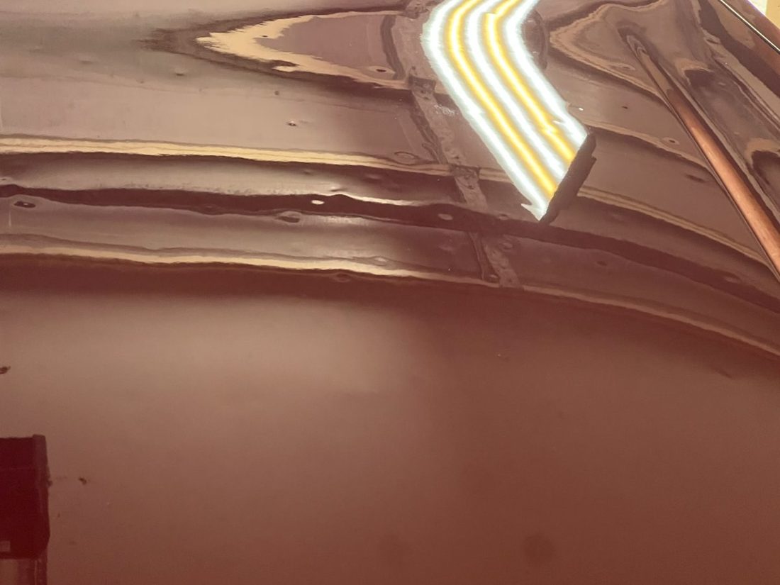 A crease before the repair